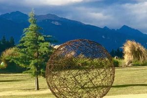 rusty barbed wire ball